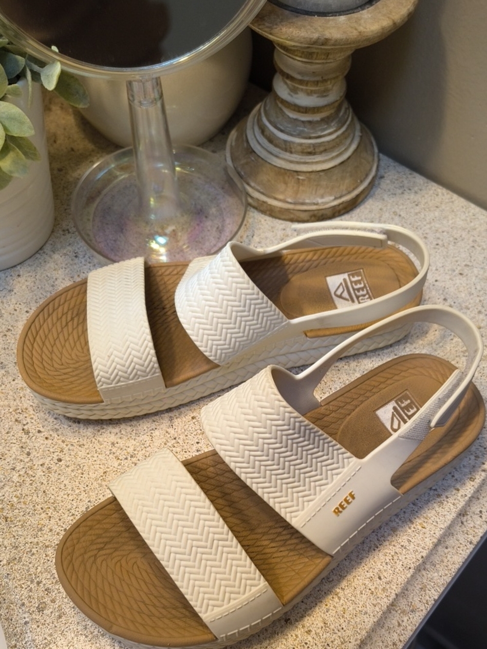 Reef Women’s Off White Dual-Strap Slingback Sandals - Picture 14 of 14
